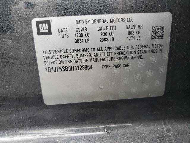 Photo 10 from auction – 2017 CHEVROLET SONIC PREM with VIN 1G1JF5SB0H4128864