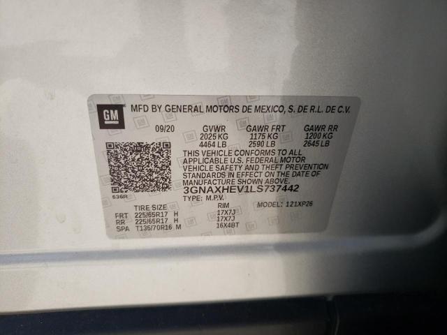 Photo 10 from auction – 2020 CHEVROLET EQUINOX LS with VIN 3GNAXHEV1LS737442
