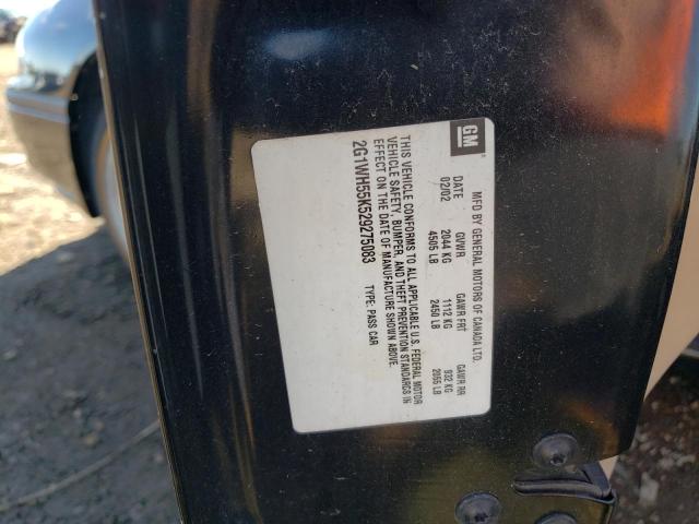 Photo 10 from auction – 2002 CHEVROLET IMPALA LS with VIN 2G1WH55K529275083
