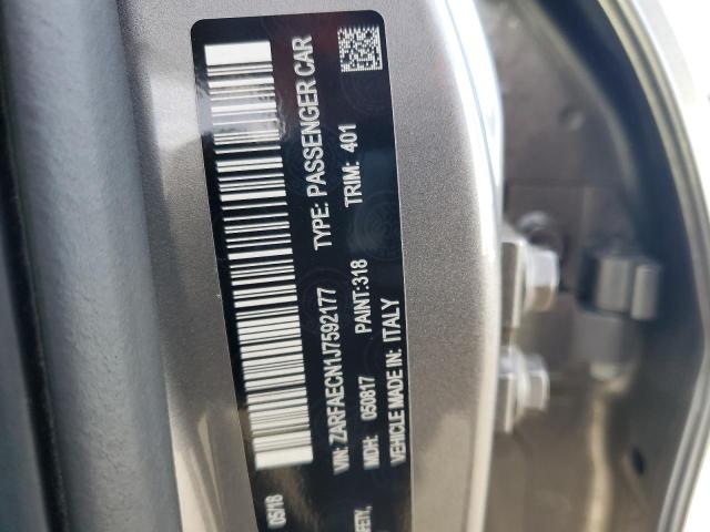 Photo 10 from auction – 2018 ALFA ROMEO GIULIA TI with VIN ZARFAECN1J7592177