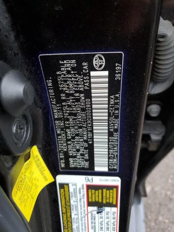 Photo 10 from auction – 2012 TOYOTA CAMRY BASE with VIN 4T1BF1FK9CU002800