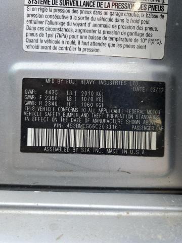 Photo 10 from auction – 2012 SUBARU LEGACY 2.5 with VIN 4S3BMCG66C3033161