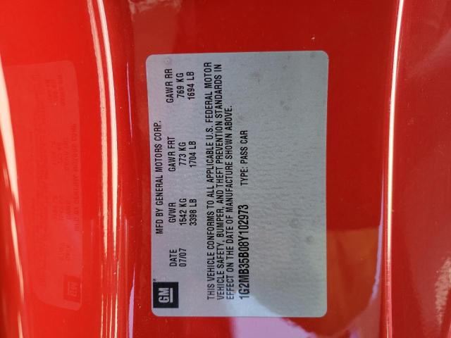 Photo 10 from auction – 2008 PONTIAC SOLSTICE with VIN 1G2MB35B08Y102973