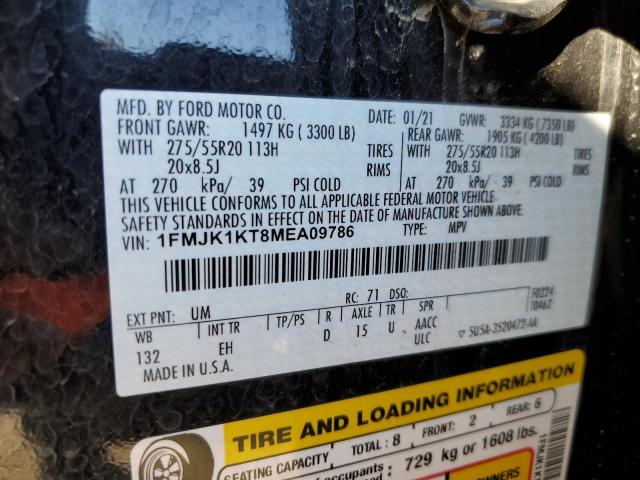 Photo 10 from auction – 2021 FORD EXPEDITION with VIN 1FMJK1KT8MEA09786