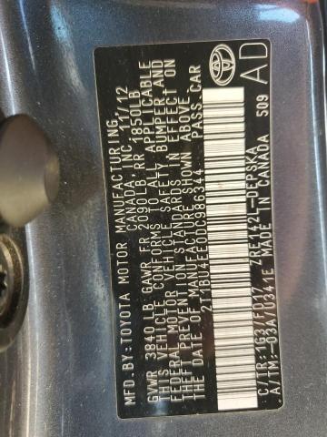 Foto 10 de la subasta – 2013 TOYOTA COROLLA BA con VIN 2T1BU4EE0DC986344