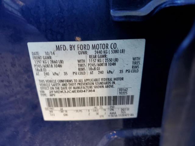 Photo 10 from auction – 2014 FORD EDGE SEL with VIN 2FMDK3JC4EBB47364