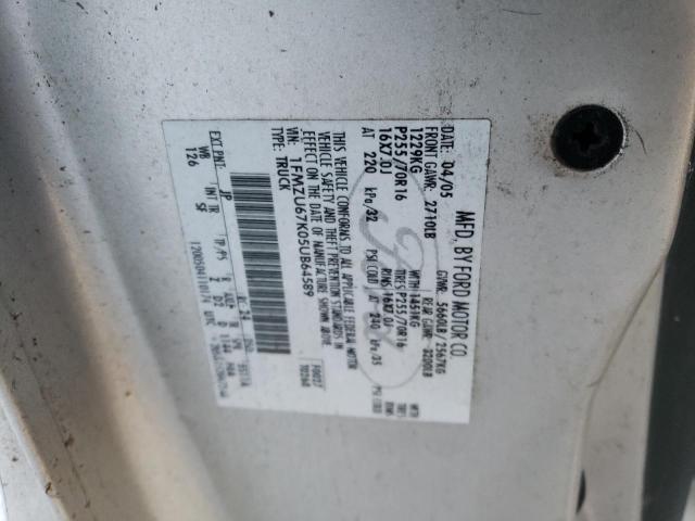 Photo 9 from auction – 2005 FORD EXPLORER S with VIN 1FMZU67K05UB64589
