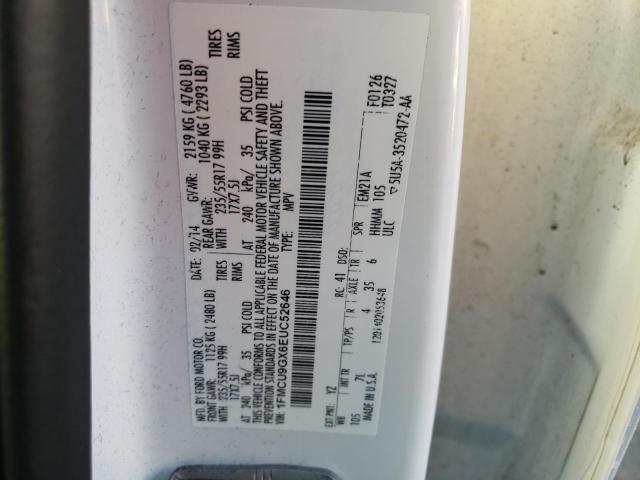 Photo 10 from auction – 2014 FORD ESCAPE SE with VIN 1FMCU9GX6EUC52646