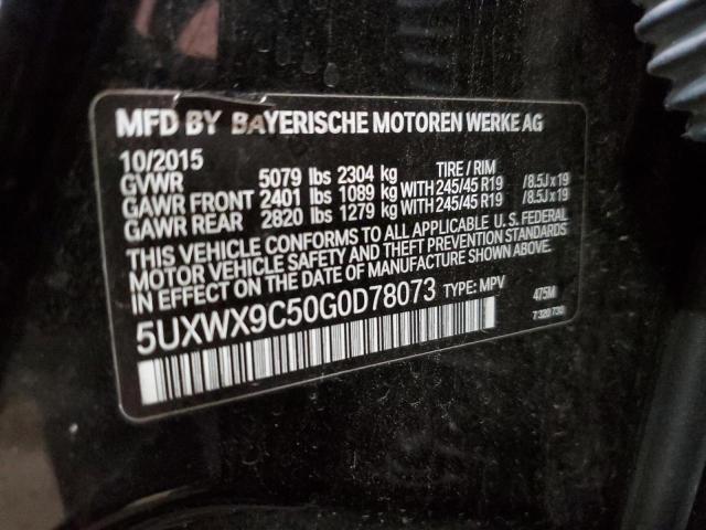 Photo 10 from auction – 2016 BMW X3 XDRIVE2 with VIN 5UXWX9C50G0D78073