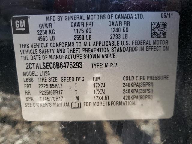 Photo 10 from auction – 2011 GMC TERRAIN SL with VIN 2CTALSEC6B6476293