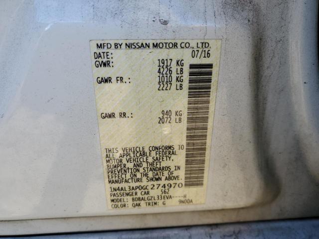 Photo 10 from auction – 2016 NISSAN ALTIMA 2.5 with VIN 1N4AL3AP0GC274970