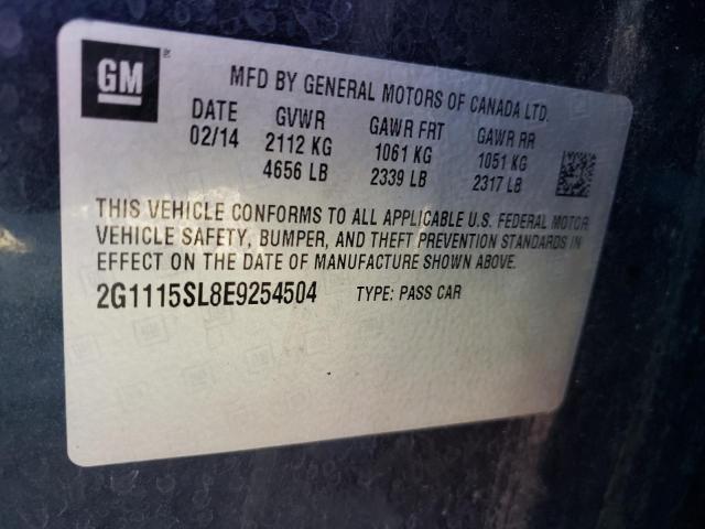 Photo 10 from auction – 2014 CHEVROLET IMPALA LT with VIN 2G1115SL8E9254504