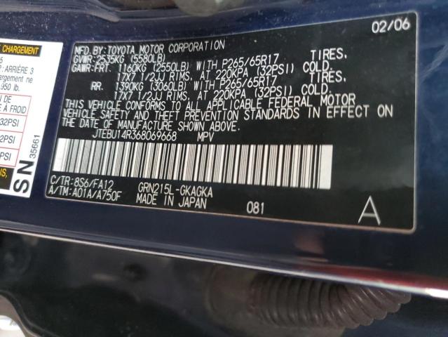 Photo 10 from auction – 2006 TOYOTA 4RUNNER SR with VIN JTEBU14R368069668