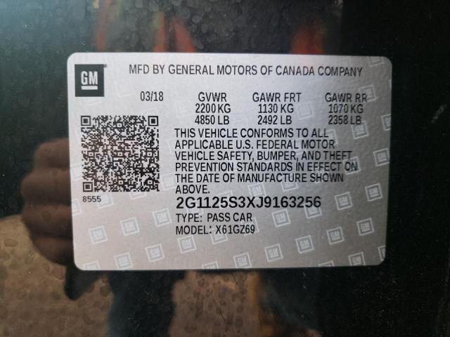 Photo 10 from auction – 2018 CHEVROLET IMPALA PRE with VIN 2G1125S3XJ9163256