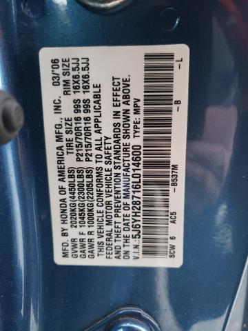 Photo 10 from auction – 2006 HONDA ELEMENT EX with VIN 5J6YH28716L014600