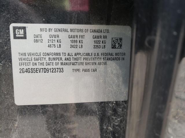 Photo 10 from auction – 2013 BUICK REGAL PREM with VIN 2G4GS5EV7D9123733