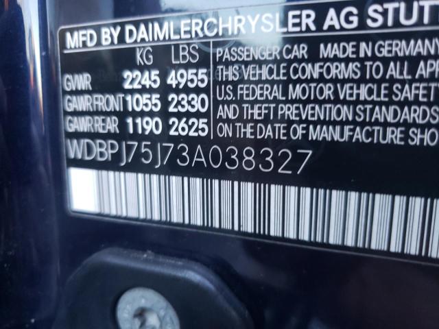 Photo 10 from auction – 2003 MERCEDES-BENZ CL-CLASS with VIN WDBPJ75J73A038327