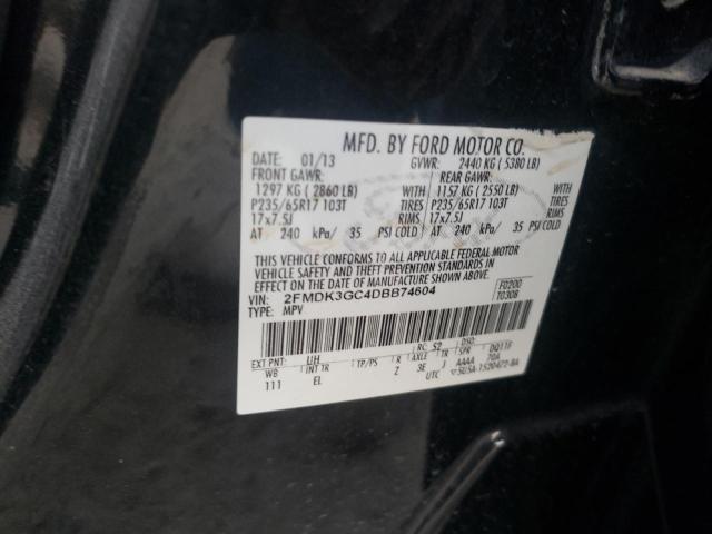 Photo 10 from auction – 2013 FORD EDGE SE with VIN 2FMDK3GC4DBB74604