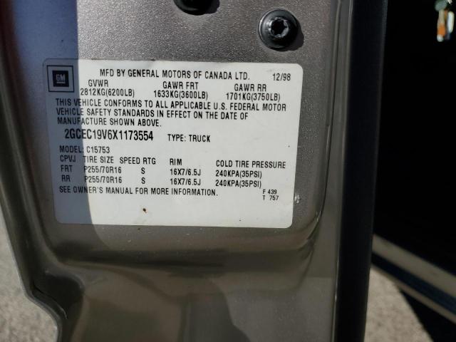 Photo 10 from auction – 1999 CHEVROLET SILVERADO with VIN 2GCEC19V6X1173554