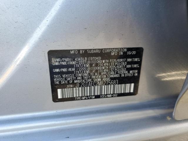Photo 10 from auction – 2021 SUBARU CROSSTREK with VIN JF2GTAEC2M8275683
