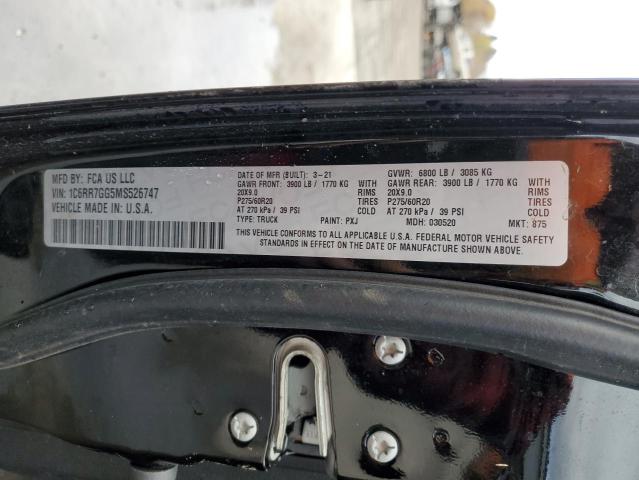 Photo 10 from auction – 2021 RAM 1500 CLASS with VIN 1C6RR7GG5MS526747