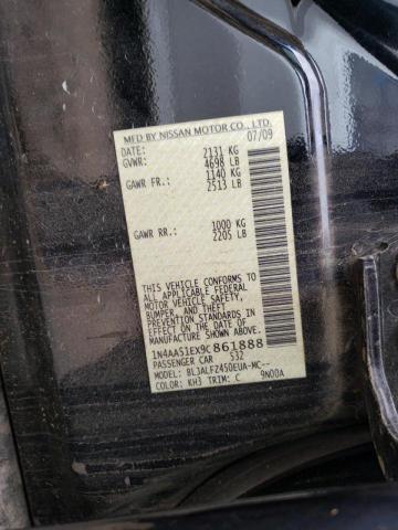 Photo 10 from auction – 2009 NISSAN MAXIMA S with VIN 1N4AA51EX9C861888