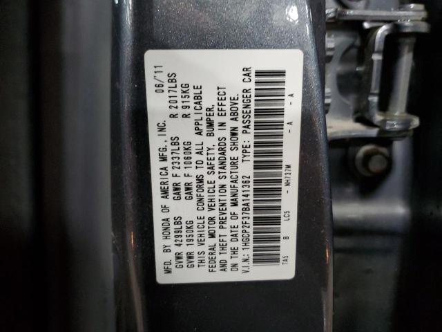 Photo 10 from auction – 2011 HONDA ACCORD LX with VIN 1HGCP2F37BA141362