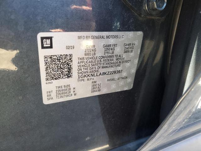 Photo 10 from auction – 2019 GMC ACADIA SLE with VIN 1GKKNLLA8KZ229397