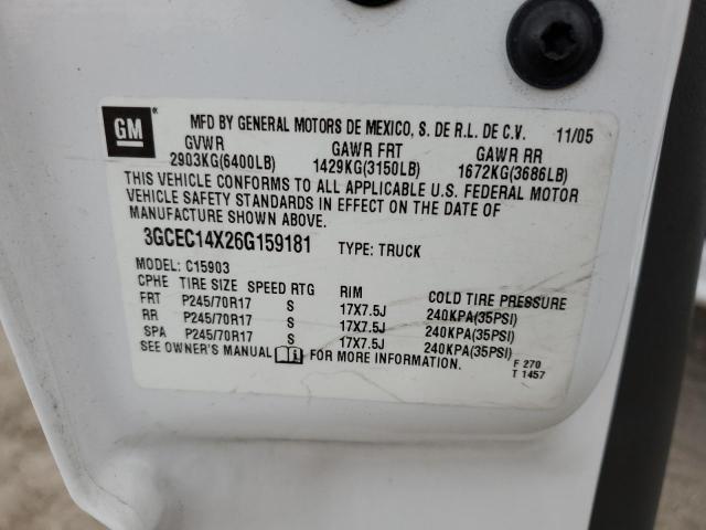 Photo 10 from auction – 2006 CHEVROLET SILVERADO with VIN 3GCEC14X26G159181