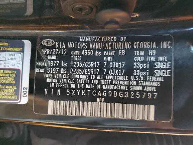 Photo 10 from auction – 2013 KIA SORENTO LX with VIN 5XYKTCA69DG325797