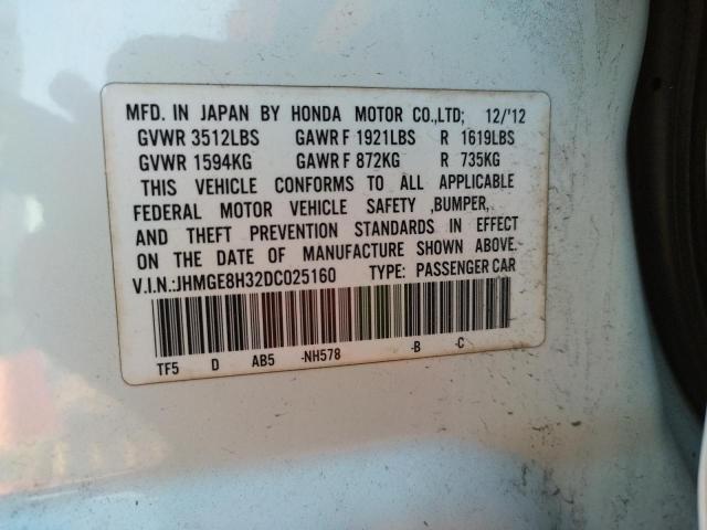 Photo 10 from auction – 2013 HONDA FIT with VIN JHMGE8H32DC025160