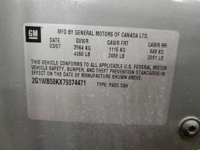 Photo 10 from auction – 2007 CHEVROLET IMPALA LS with VIN 2G1WB58KX79374471