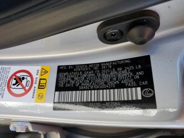 Photo 10 from auction – 2019 LEXUS ES 350 with VIN 58ABZ1B10KU004270