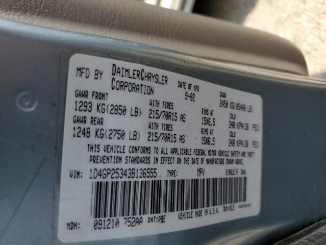 Photo 10 from auction – 2003 DODGE CARAVAN SE with VIN 1D4GP25343B136555