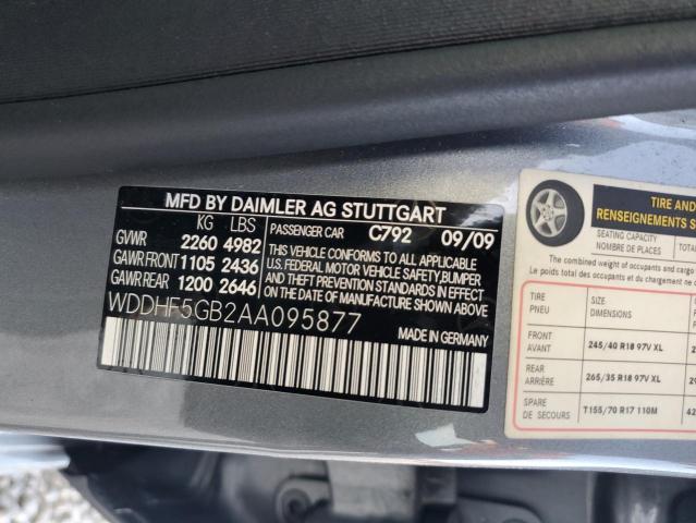 Photo 10 from auction – 2010 MERCEDES-BENZ E 350 with VIN WDDHF5GB2AA095877