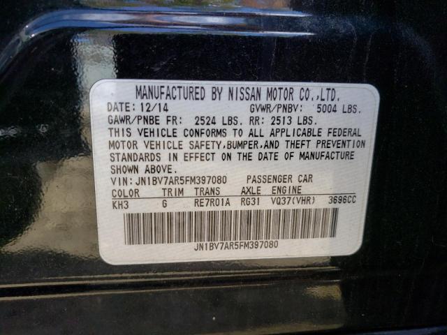 Photo 10 from auction – 2015 INFINITI Q50 BASE with VIN JN1BV7AR5FM397080