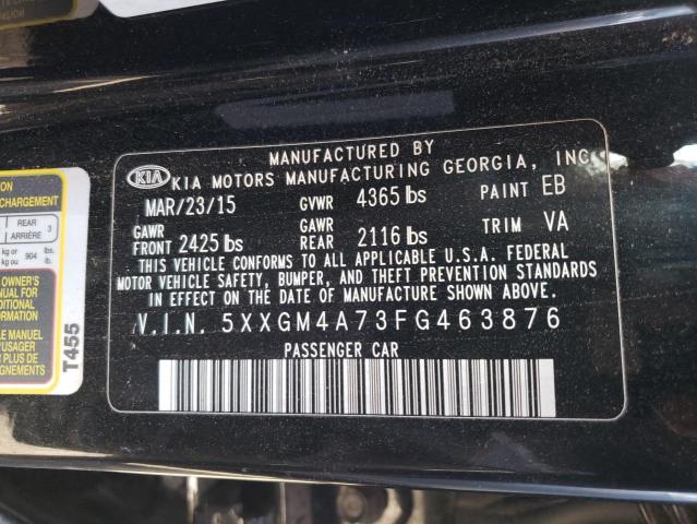 Photo 10 from auction – 2015 KIA OPTIMA LX with VIN 5XXGM4A73FG463876