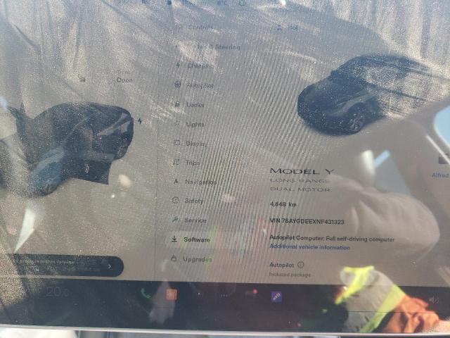 Photo 8 from auction – 2022 TESLA MODEL Y with VIN 7SAYGDEEXNF431323
