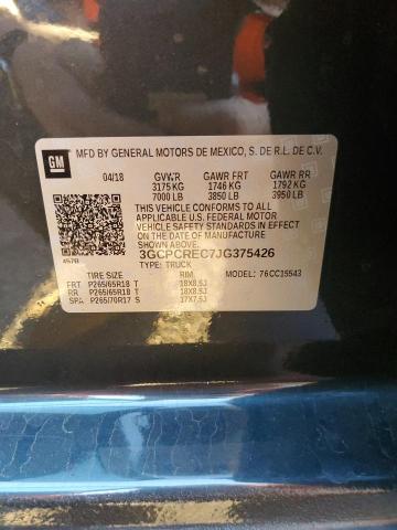Photo 10 from auction – 2018 CHEVROLET SILVERADO with VIN 3GCPCREC7JG375426