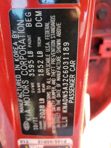 Photo 10 from auction – 2012 KIA RIO EX with VIN KNADN5A32C6031189