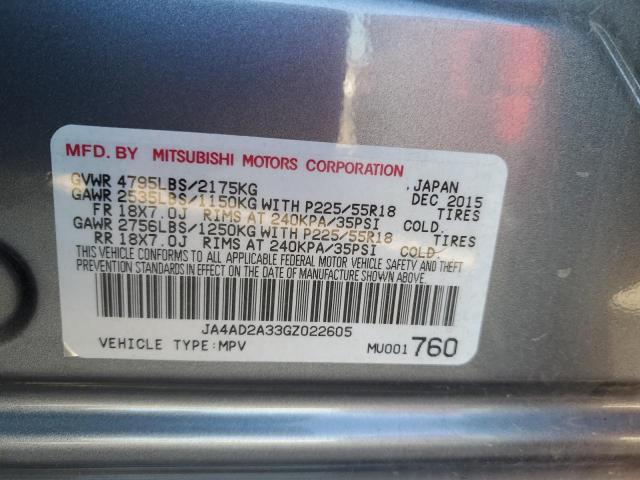 Photo 10 from auction – 2016 MITSUBISHI OUTLANDER with VIN JA4AD2A33GZ022605