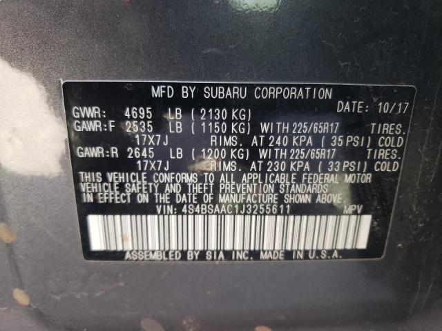 Photo 10 from auction – 2018 SUBARU OUTBACK 2. with VIN 4S4BSAAC1J3255611