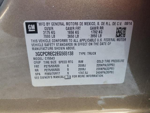 Photo 10 from auction – 2014 CHEVROLET SILVERADO with VIN 3GCPCREC2EG565138