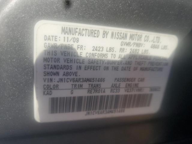 Photo 10 from auction – 2010 INFINITI G37 with VIN JN1CV6AR3AM451466