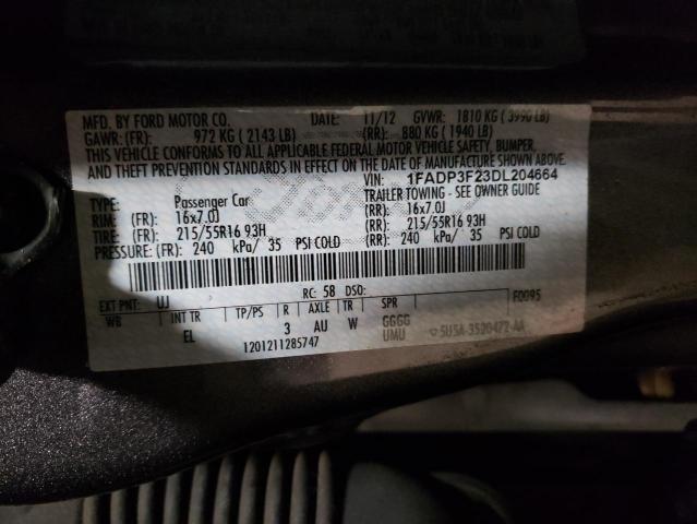 Photo 10 from auction – 2013 FORD FOCUS SE with VIN 1FADP3F23DL204664