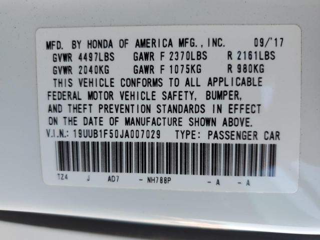 Photo 10 from auction – 2018 ACURA TLX TECH with VIN 19UUB1F50JA007029