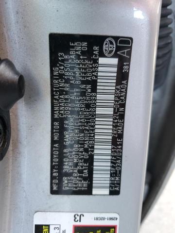 Zdjęcie 10 z aukcji – 2013 TOYOTA COROLLA BA z VIN 2T1BU4EE8DC060998