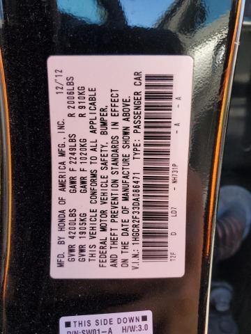 Photo 10 from auction – 2013 HONDA ACCORD with VIN 1HGCR2F33DA086471