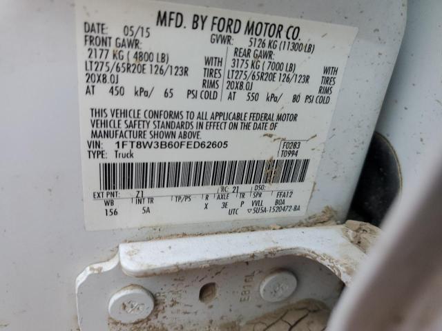 Photo 10 from auction – 2015 FORD F350 SUPER with VIN 1FT8W3B60FED62605