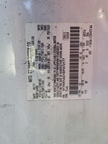Photo 10 from auction – 2011 FORD RANGER with VIN 1FTKR1AD1BPA72177